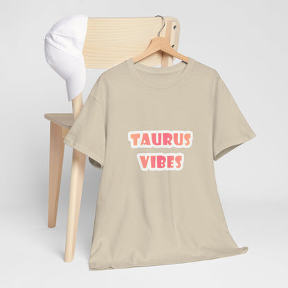 Taurus Vibes Unisex Heavy Cotton Tee, Astrology Shirt, Gift for Taurus, Horoscope Tee, Zodiac Fashion, Casual Everyday Wear
