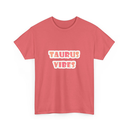 Taurus Vibes Unisex Heavy Cotton Tee, Astrology Shirt, Gift for Taurus, Horoscope Tee, Zodiac Fashion, Casual Everyday Wear