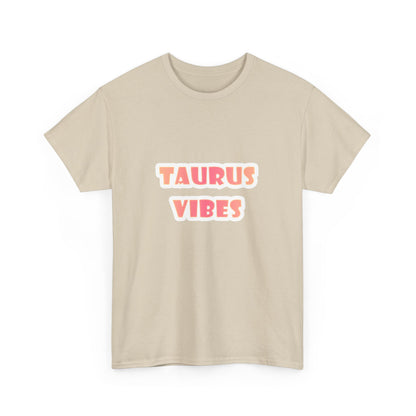 Taurus Vibes Unisex Heavy Cotton Tee, Astrology Shirt, Gift for Taurus, Horoscope Tee, Zodiac Fashion, Casual Everyday Wear