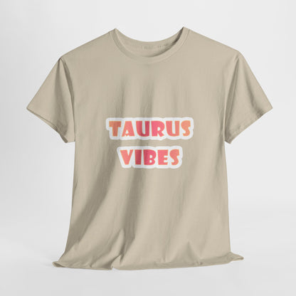 Taurus Vibes Unisex Heavy Cotton Tee, Astrology Shirt, Gift for Taurus, Horoscope Tee, Zodiac Fashion, Casual Everyday Wear